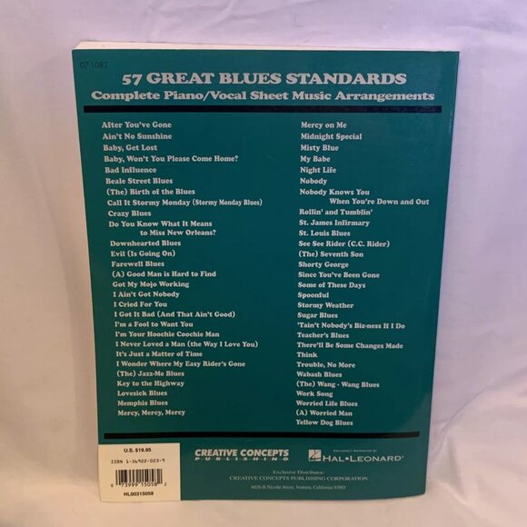 The Blues Singer Piano Vocal Sheet Music 1999 Creative Concepts Pub. Enlarged Ed - Picture 2 of 5